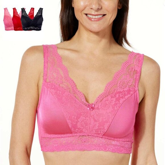 Rhonda Shear Classic Pin-Up Bra Set of Three 3X - Picture 3 of 7